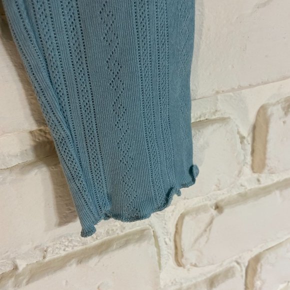 Ruffled Mock Neck Long Sleeve Crop Top - Picture 5 of 6